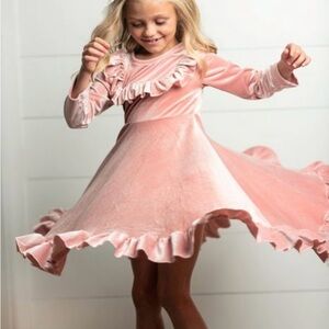 Adorable  sweetness Pink Ruffled dress